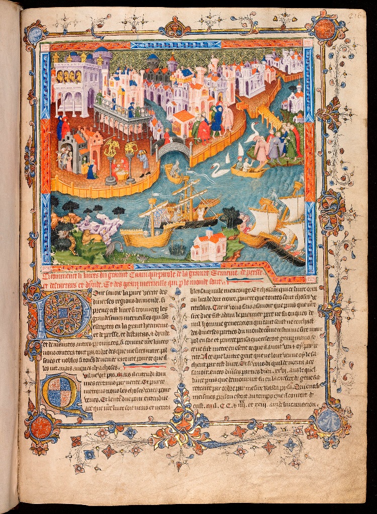 Marco Polo's Travels,14th century.Copyright Bodleian Libraries,University of Oxford